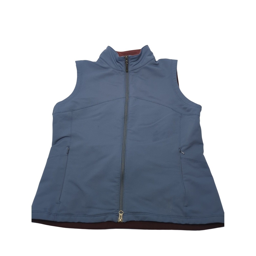 Ibex Peak Climawool Vest Womens L Blue Merino Wool Blend Full Zip Tech Gorpcore